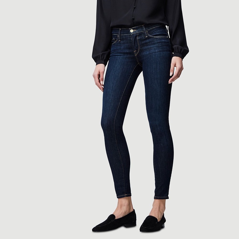 Frame Le Skinny de Jeanne Dark Blue Denim Jeans